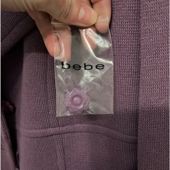 RARE! Never Worn! Gorgeous “Bebe” Vintage Purple Jacket/Coat! Size 8 runs small!